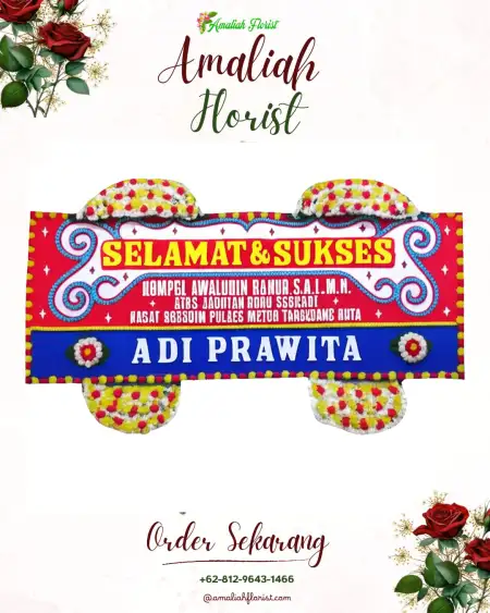 Papan Bunga Ucapan Selamat Growok