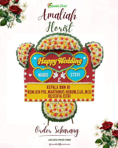 Papan Bunga Pernikahan Growok